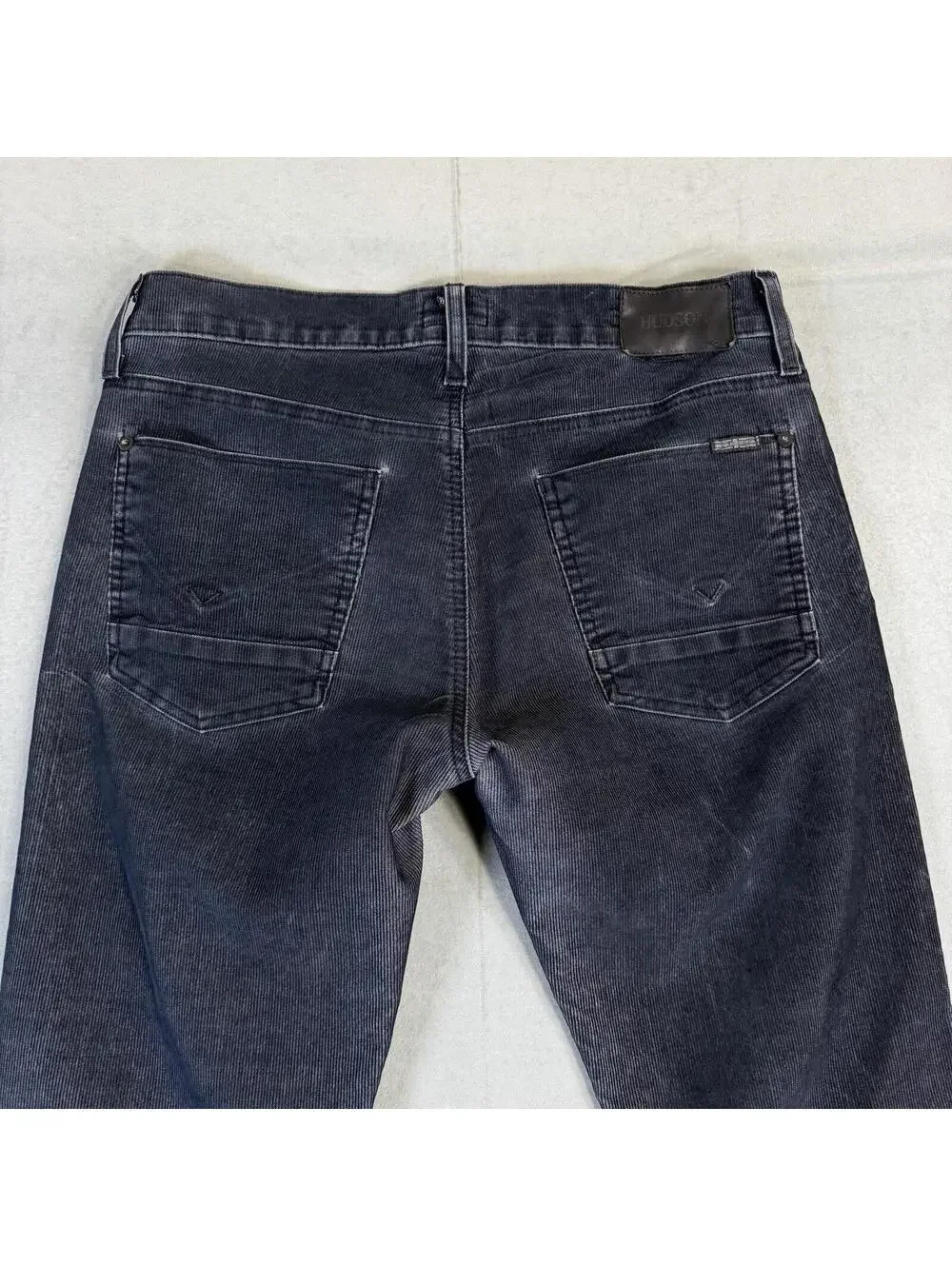 Hudson Byron Jeans Mens 30 Faded Black Corduroy Five Pocket Straight Denim USA